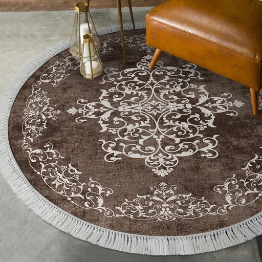 Covor, Aln400616Ka17, 100x100 cm, Maro