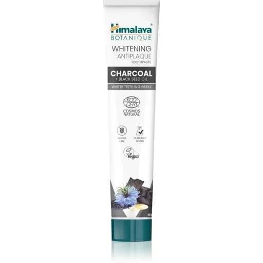 Himalaya Herbals Whitening Antiplaque Charcoal + Black Seed Oil Pasta de dinti albire cu cărbune activ 75 ml