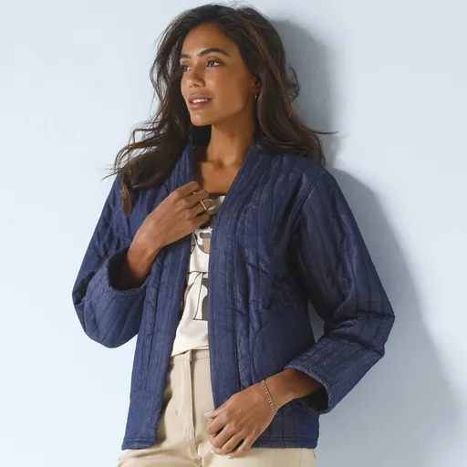 Jachetă din denim matlasată