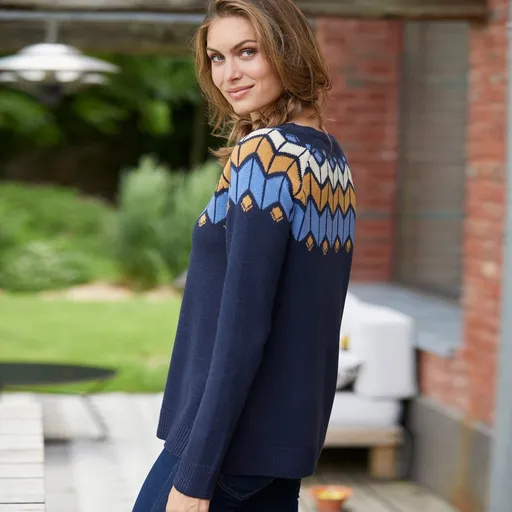 Pulover cu model jacquard