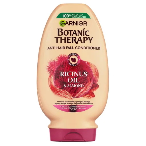 Garnier Balsam fortifiant cu ulei de ricin și ulei de migdale pentru păr slab si care se rupe Botanic Therapy (Fortifying Balm -Conditioner) 200 ml