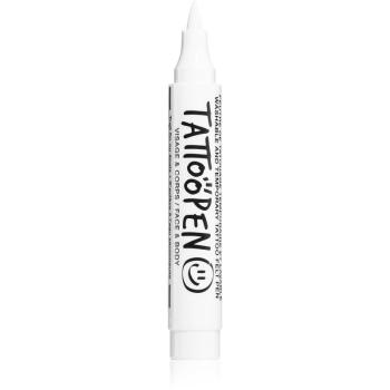 Nailmatic Tattoo Pen stilou de tatuaj pentru fata si corp White 1 buc