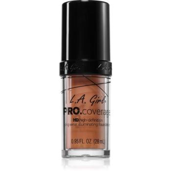 L.A. Girl Cosmetics PRO. Coverage fond de ten lichid iluminator culoare Sand 28 ml