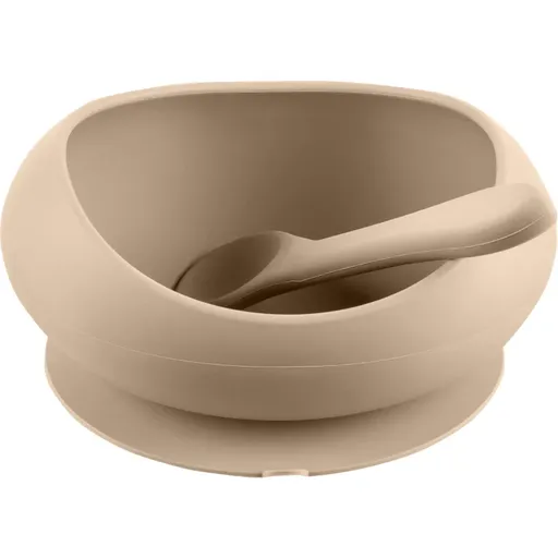 Zopa Silicone Tableware Set serviciu de masă pentru copii Sand Beige 1 buc