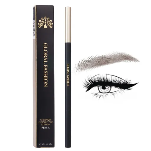 Creion de Sprancene Rezistent la Apa cu Textura foarte Fina, Global Fashion, GF38018,  102 Grayish Brown