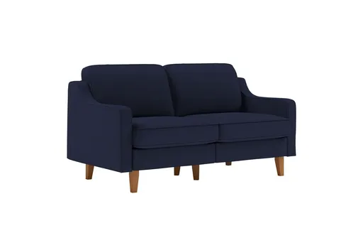 Canapea 2 locuri, Atelier del Sofa, 918CMF1148, Otel, Albastru noapte / Nuc
