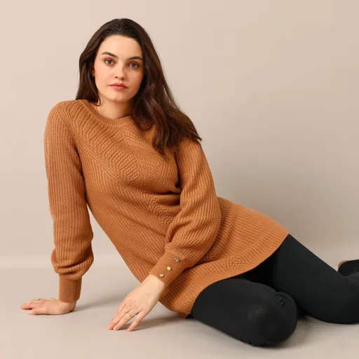 Pulover tunică cu model