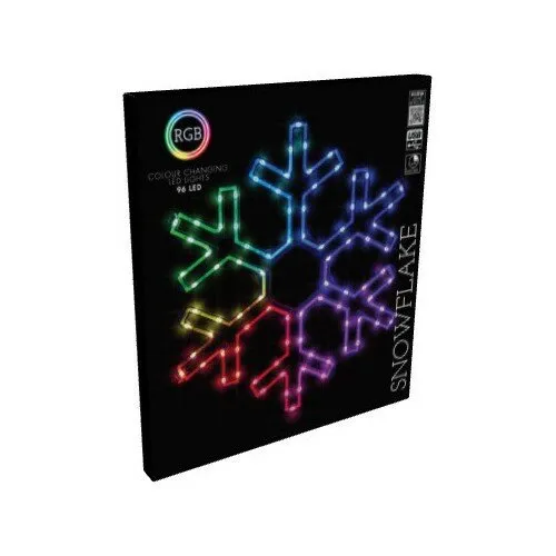 Decorațiune luminoasă de Crăciun RGB cu LED  Colouring snowflake 90 LED, 50 x 43 cm