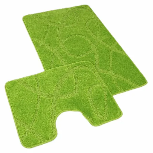 Set de covorașe de baie Kvalitex Elipse verde, 60 x 100 cm, 60 x 50 cm