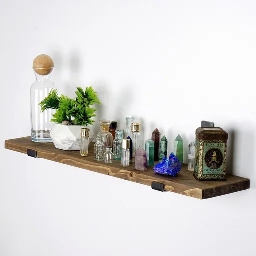 Raft de perete, Hanah Home, Lam010, 60x16x14 cm, Nuc negru