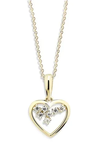 Cutie Jewellery Pandantiv romantic din aur galben Z6299-1606-40-10-X-1