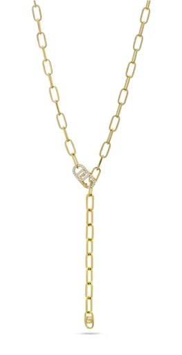 Liu Jo Colier fermecător placat cu aur și cristale Fashion 5688490