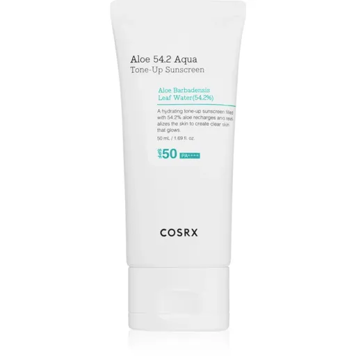 Cosrx Aloe 54.2 Aqua Tone-Up Sunscreen fluid protector tonifiant pentru față SPF 50+ 50 ml