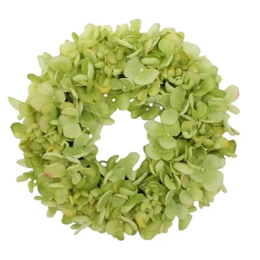 Coroniță artificială Hortensie, verde, diam. 24 cm, verde
