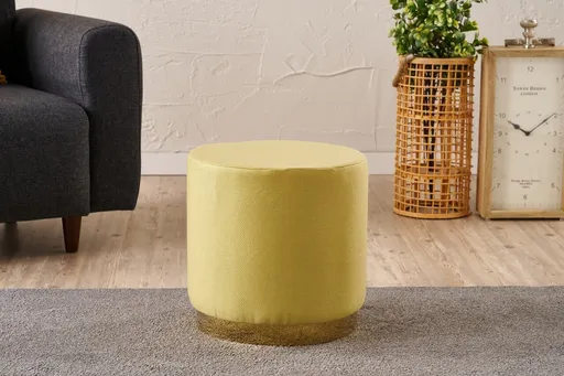 Taburet, Atelier del Sofa, 825BLC5152, Lemn, Galben