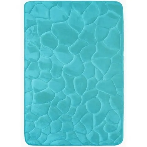Covoraș de baie, cu spună cu memorie, Pietre,, turcoaz, 40 x 50 cm, verde, 40 x 50 cm