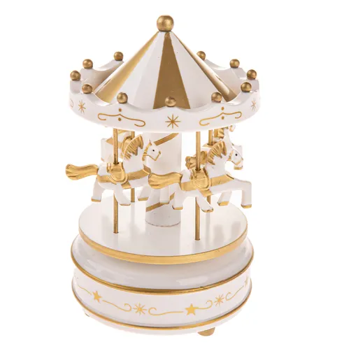 Carusel cu căluți, 18 cm, auriu, auriu