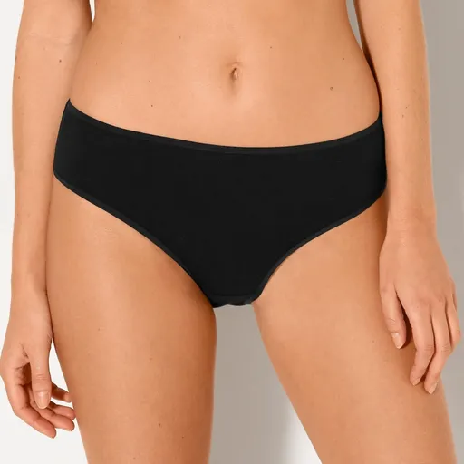 Set de 10 chiloți clasici din bumbac elastic, culoare uni