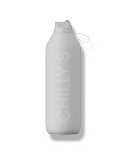 Sticlă termos Chilly's Bottles - gri granit 1000ml, colecția Series 2 Flip