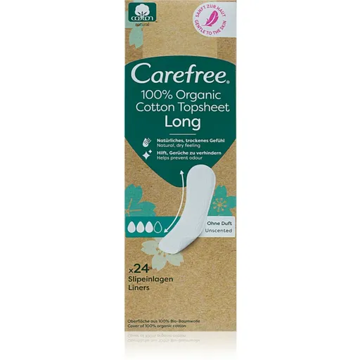 Carefree Organic Cotton Long absorbante 24 buc
