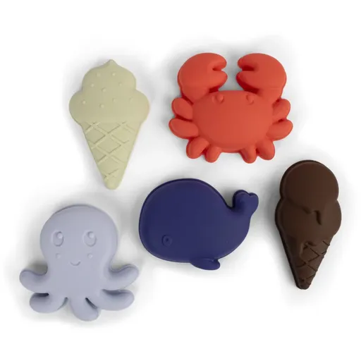 FILIBABBA Silicone Sand Toys Blue Mix jucărie pentru apă 5 buc