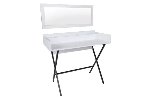 Masa de machiaj, Hanah Home, Doha, Alb/Negru