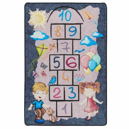 Covor Chilai Home 770CNF9156, 133x190 cm, Fibre poliamide antibacteriene, Gri