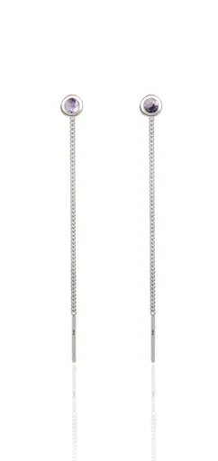 Beneto Exclusive Cercei eleganți din argint cu ametiste AMEAGUV2717