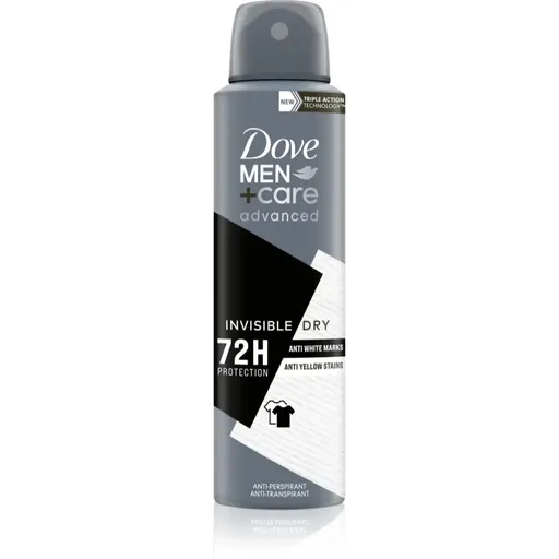 Dove Men+Care Advanced Invisible Dry deodorant impotriva petelor albe si galbene Invisibile Dry 150 ml