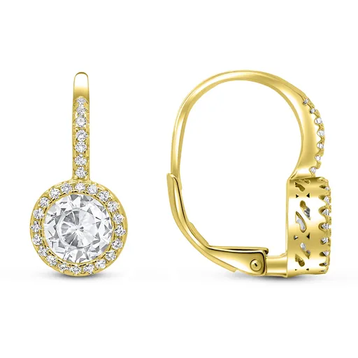 Brilio Silver Cercei strălucitori placați cu aur cu zirconi EA118Y
