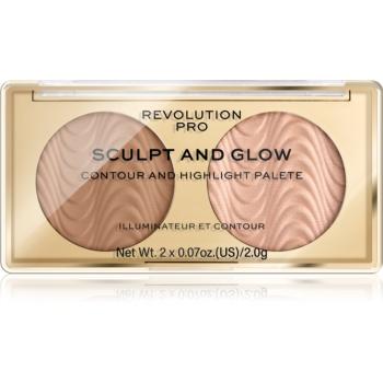 Revolution PRO Sculpt And Glow Patela pentru conturul fetei culoare Desert Sky 2x2 g