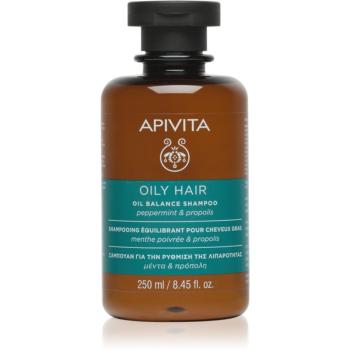 Apivita Oil Balance Shampoo Oily Hair sampon pentru curatarea profunda a scalpului seboreic pentru intarire si stralucire 250 ml