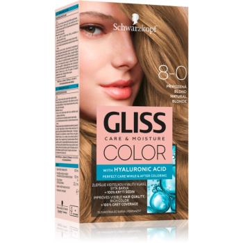 Schwarzkopf Gliss Color Culoare permanenta pentru par culoare 8-0 Natural Blonde 2x60 ml