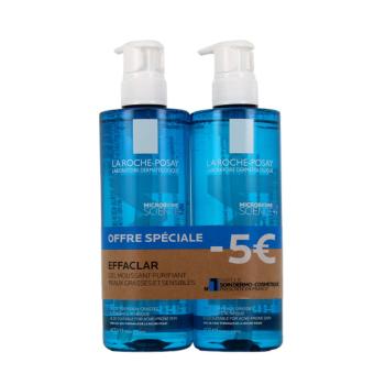 La Roche Posay Set de geluri spumante de curățare fără săpun Effaclar (Purifying Foaming Gel) 2 x 400 m