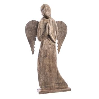 InDecor Anděl z mangového dřeva, 39 x 7,5 x 78 cm, 78 cm