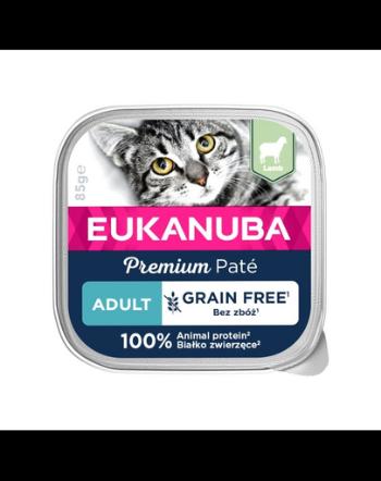 Pate EUKANUBA Grain Free Adult cu miel 85 g hrana pisici