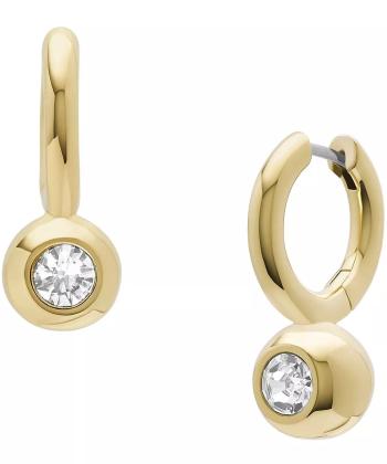 Fossil Cercei rotunzi placați cu aur cu zirconi Bright Baubles JA7254710