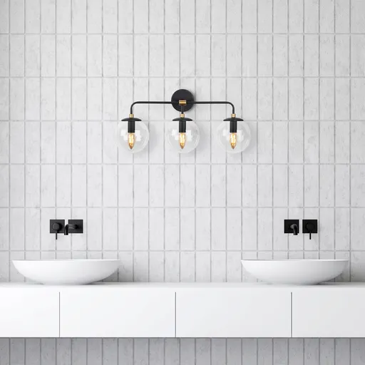 Aplica de perete, Opviq, 942FLG2173, Negru/Maro antic