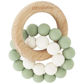 O.B Designs Teether Toy jucărie pentru dentiție Mint 3m+ 1 buc