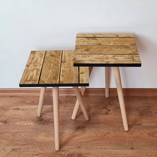 Set masute 2 piese, Hanah Home, 2Shp348, Camel