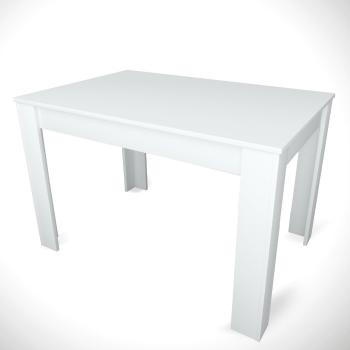 Masă de sufragerie Single Shiny White, alb