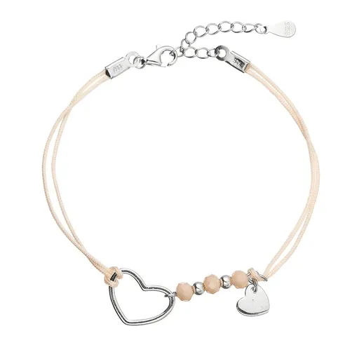Evolution Group - Pavona Brățară cabala bej cu inimi 13053.3