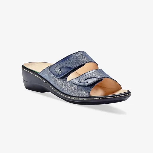 Papuci de casă din piele cu velcro