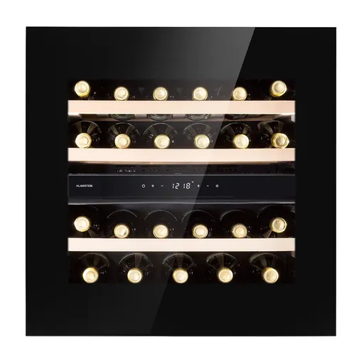 Klarstein Rhône 25 Duo, frigider pentru vin, răcire prin compresie, 2 zone, 75 litri / 25 sticle