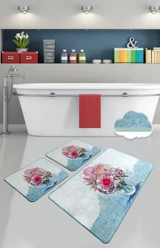 Set covorase de baie, L'essentiel Maison, Fennel, Poliester, Multicolor