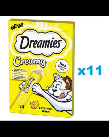 DREAMIES Creamy 44x10 g recompensa cremoasa pentru pisici, cu branza