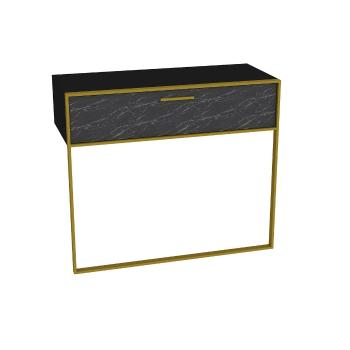 Masă decorativă Polka negru, negru