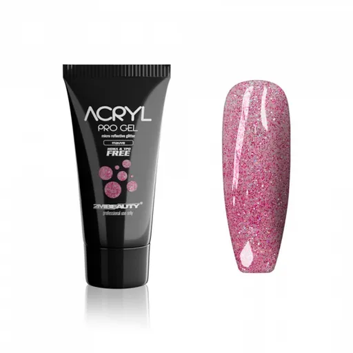 Acryl Pro Gel 2M Hema Free Micro Reflective Glitter Mauve - 30g