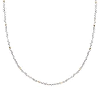 Sparkling Jewels Colier cu mărgele de labradorit NLK04G-G18