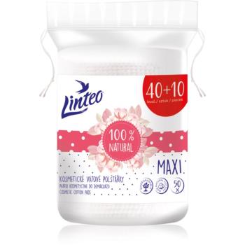 Linteo Natural Cotton Pads dischete demachiante Maxi 40 + 10ks 50 buc